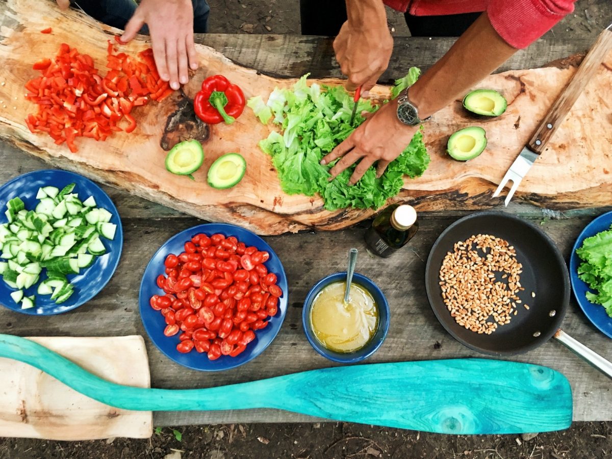 Cooking on a culinary course