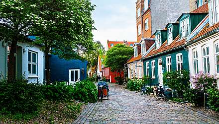Street in Møllestien, Aarhus, Denmark