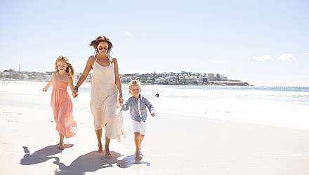 Family on Bondi Beach, Australia