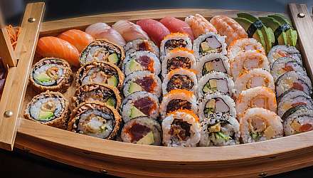 A selection of sushi