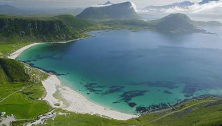 Lofoten beach in Norway