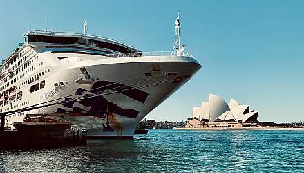 Sea Princess starting her voyage across the world from Sydney
